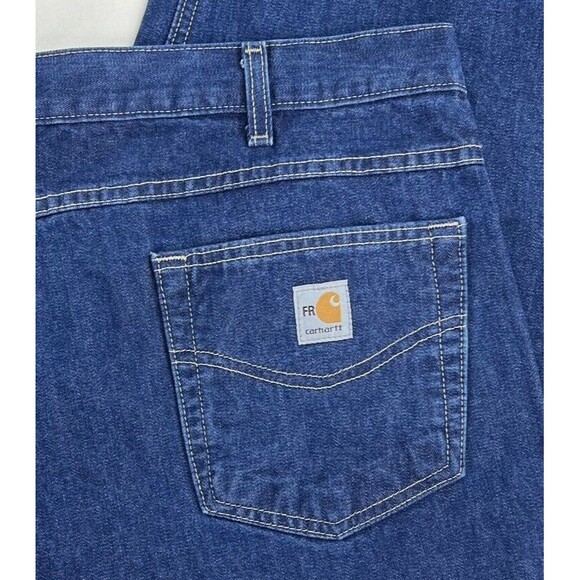 Carhartt Mens Flame Resistant Signature Denim Jean Relaxed Fit 40 X 32 Cat 2 NWT - Picture 3 of 10
